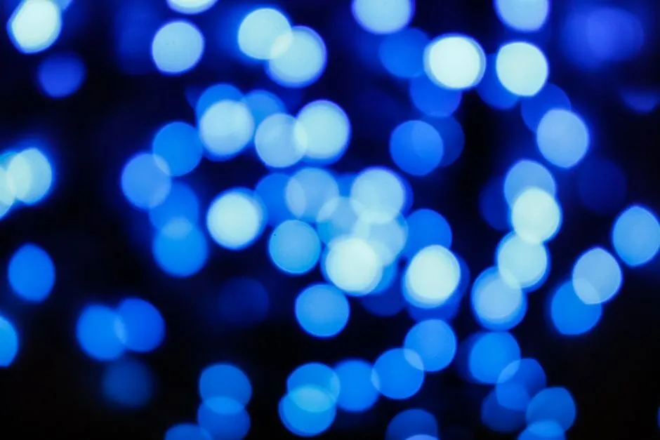 Nền xanh dương hiệu ứng ánh sáng bokeh