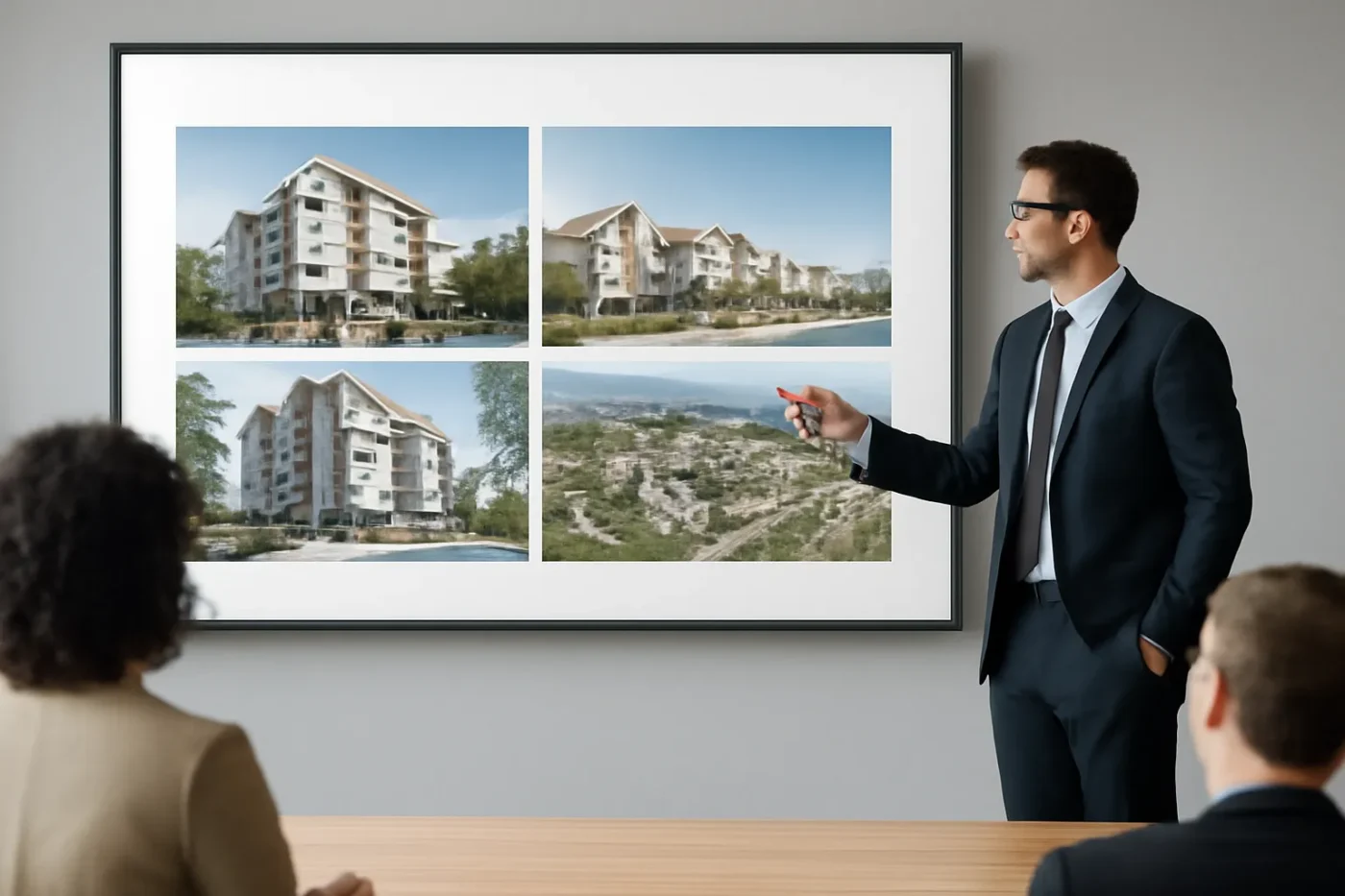 Mẫu slide bất động sản với hình ảnh dự án nổi bật